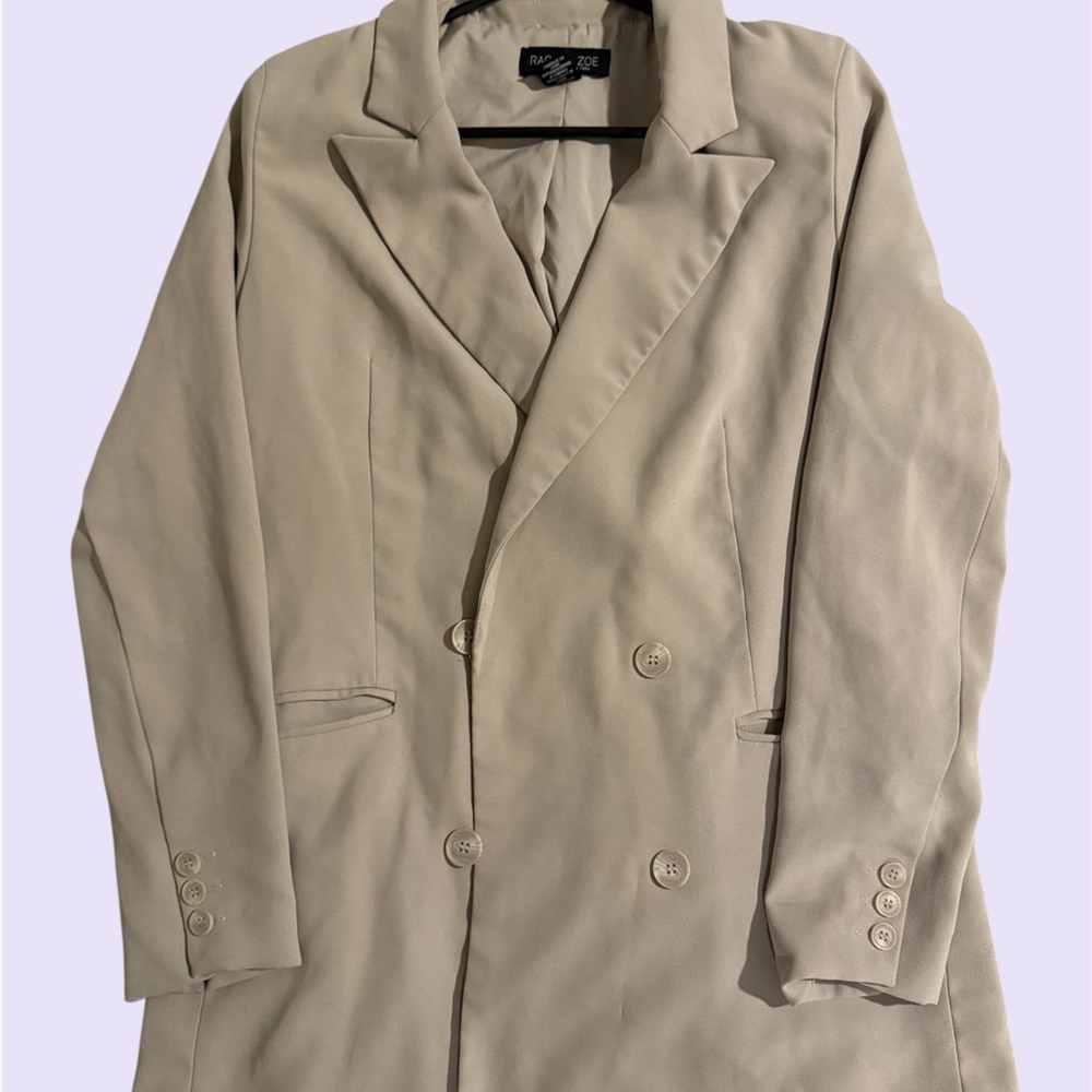 Rachel Zoe Tan Double-Breasted Sweater